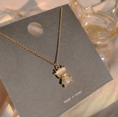 Titanium Steel Necklace - Korean Style Letter Pendant