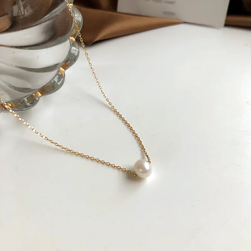 Titanium Steel Necklace - Korean Style Letter Pendant