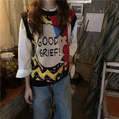 Chic Retro Two-Piece Set with White Shirt and Vest