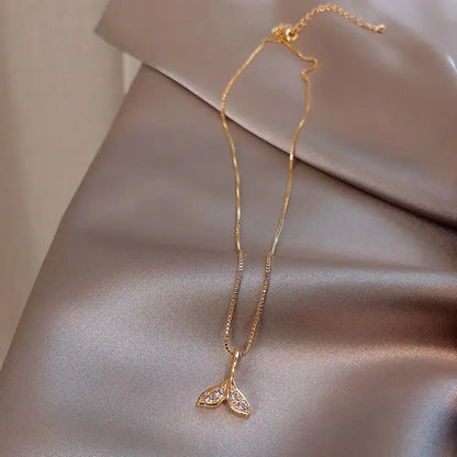 Titanium Steel Necklace - Korean Style Letter Pendant