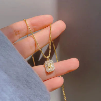 Titanium Steel Necklace - Korean Style Letter Pendant