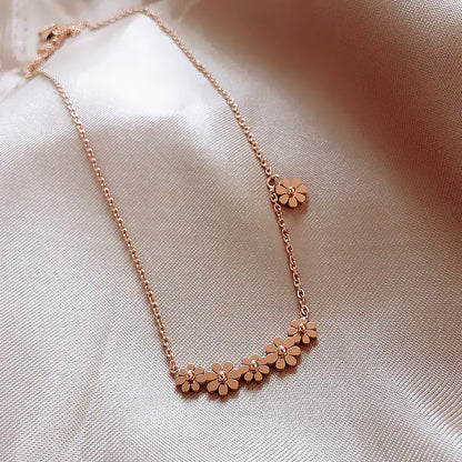 Titanium Steel Necklace - Korean Style Letter Pendant