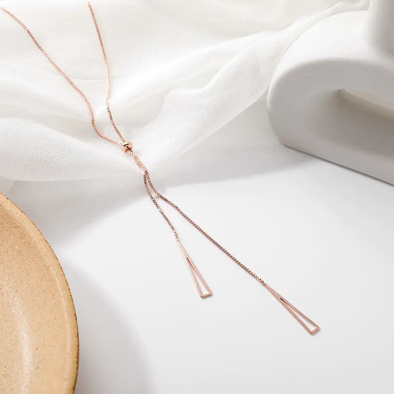 Titanium Steel Necklace - Korean Style Letter Pendant